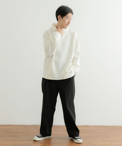 ITEMS URBANRESEARCH（アイテムズ アーバンリサーチ）の「裏起毛 ダンボール プルオーバーパーカー（パーカー・メンズ・オフホワイト/グレー/ブラック・MEDIUM/LARGE）」の9枚目の写真