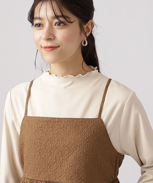 DRESKIP（ドレスキップ）の「◆【2点セット/シーズンレス】きれい見え 体型カバーもできる ペプラムキャミ＋インナー（その他トップス・レディース・キャメル/ブラック系5/ブラック系4・04/02/03）」の16枚目の写真