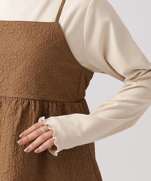 DRESKIP（ドレスキップ）の「◆【2点セット/シーズンレス】きれい見え 体型カバーもできる ペプラムキャミ＋インナー（その他トップス・レディース・キャメル/ブラック系5/ブラック系4・04/02/03）」の17枚目の写真