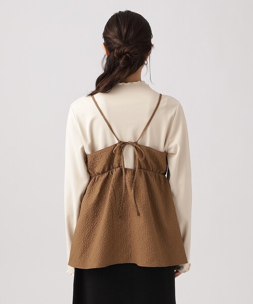 DRESKIP（ドレスキップ）の「◆【2点セット/シーズンレス】きれい見え 体型カバーもできる ペプラムキャミ＋インナー（その他トップス・レディース・キャメル/ブラック系5/ブラック系4・04/02/03）」の22枚目の写真