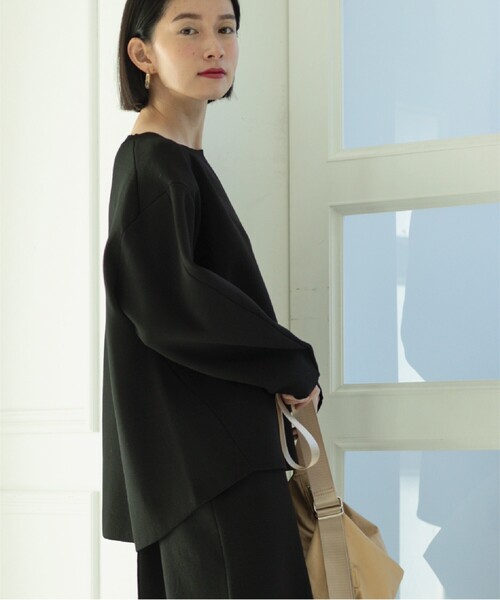 OPAQUE.CLIP(オペークドットクリップ)の「◆セットアップ対応 ミラノリブクルーネックニット【抗ピリング/洗濯機洗い可】(ニット/セーター・レディース・ブラック/ライトイエロー系/ホワイト系3/ホワイト・38/36/40/42)」の13枚目の写真