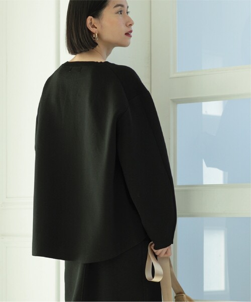 OPAQUE.CLIP(オペークドットクリップ)の「◆セットアップ対応 ミラノリブクルーネックニット【抗ピリング/洗濯機洗い可】(ニット/セーター・レディース・ブラック/ライトイエロー系/ホワイト系3/ホワイト・38/36/40/42)」の14枚目の写真