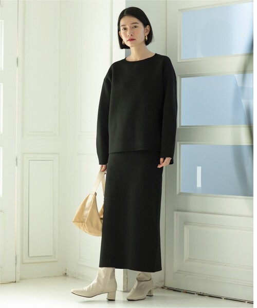 OPAQUE.CLIP(オペークドットクリップ)の「◆セットアップ対応 ミラノリブクルーネックニット【抗ピリング/洗濯機洗い可】(ニット/セーター・レディース・ブラック/ライトイエロー系/ホワイト系3/ホワイト・38/36/40/42)」の22枚目の写真