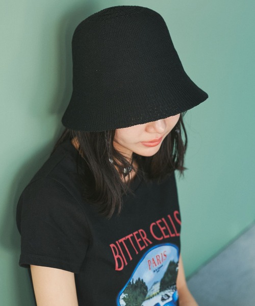 VIS（ビス）の「サーモベル型バケットハット【手洗いOK】（ハット・レディース・ブラック/キナリ・FREE）」の4枚目の写真