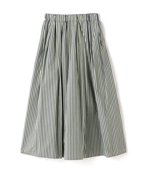 N.(N. Natural Beauty Basic)(エヌエヌナチュラルビューティーベーシック)の「◆ストライプギャザーフレアスカート(スカート・レディース・イエロー系その他/グリーン系その他・MEDIUM)」の16枚目の写真