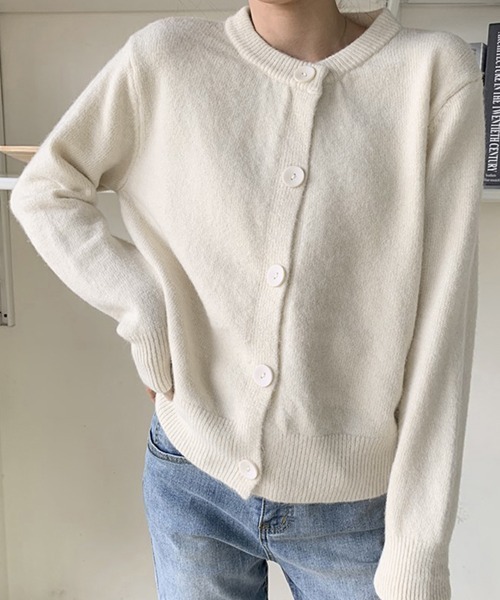 Miniministore(ミニミニストア)の「ニットカーディガン レディース(カーディガン/ボレロ・レディース・ブルー/モカ/パープル/アイボリー/ブラック/イエロー・フリー)」の3枚目の写真