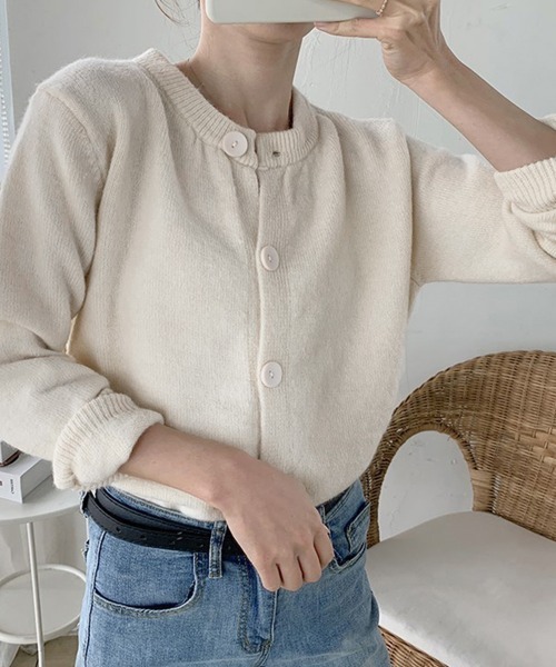 Miniministore(ミニミニストア)の「ニットカーディガン レディース(カーディガン/ボレロ・レディース・ブルー/モカ/パープル/アイボリー/ブラック/イエロー・フリー)」の14枚目の写真