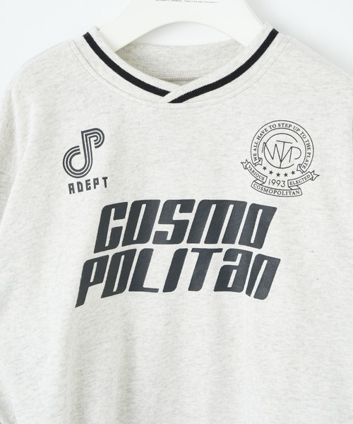 CIAOPANIC TYPY（チャオパニックティピー）の「【WEB限定】【KIDS】オーバーサイズ配色レタリングVネックスウェット/裏毛（スウェット・キッズ・アイボリー/ブラック・XX-LARGE/SMALL/MEDIUM/X-LARGE/LARGE）」の6枚目の写真