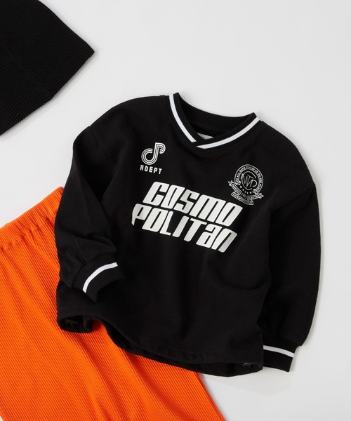 CIAOPANIC TYPY（チャオパニックティピー）の「【WEB限定】【KIDS】オーバーサイズ配色レタリングVネックスウェット/裏毛（スウェット・キッズ・アイボリー/ブラック・XX-LARGE/SMALL/MEDIUM/X-LARGE/LARGE）」の19枚目の写真