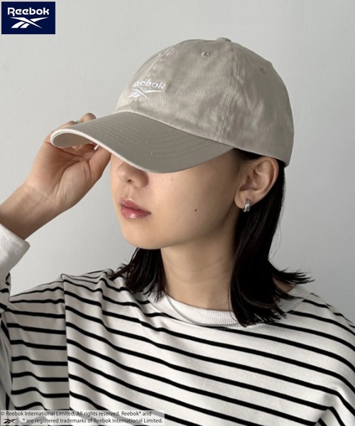 Reebok（リーボック）の「【WEB限定 別注】Reebok(リーボック)/ロゴ刺繍 ツイルローキャップ アジャスター調整可能（キャップ・レディース・グレイッシュベージュ/ブラック/ネイビー・FREE）」の6枚目の写真
