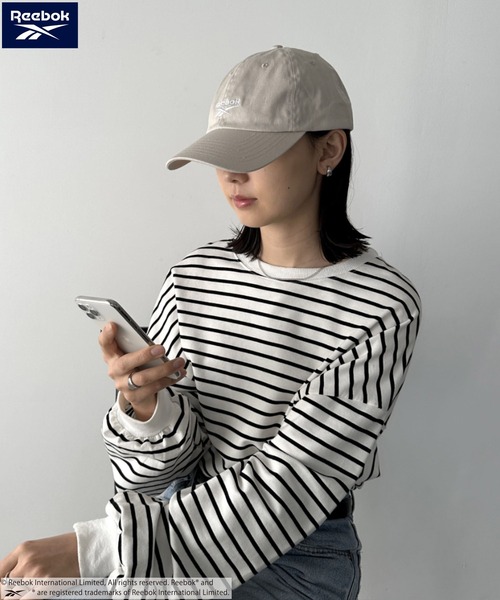 Reebok（リーボック）の「【WEB限定 別注】Reebok(リーボック)/ロゴ刺繍 ツイルローキャップ アジャスター調整可能（キャップ・レディース・グレイッシュベージュ/ブラック/ネイビー・FREE）」の15枚目の写真