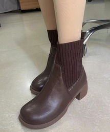 STYLEBLOCK（スタイルブロック）の「ソックス切替ショートブーツ（ブーツ）」