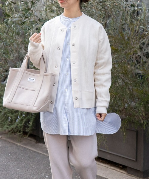 FORK&SPOON（フォークアンドスプーン）の「FORK&SPOON　ラゲットリブカーディガン（カーディガン/ボレロ・レディース・アイボリー/ネイビー・1）」の3枚目の写真