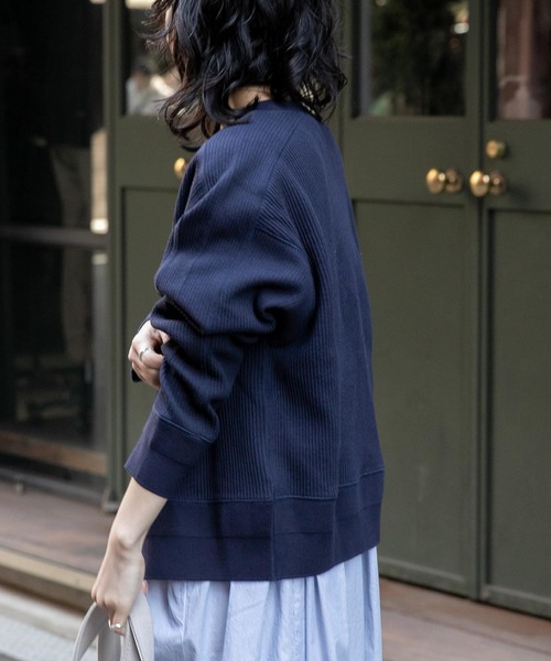 FORK&SPOON（フォークアンドスプーン）の「FORK&SPOON　ラゲットリブカーディガン（カーディガン/ボレロ・レディース・アイボリー/ネイビー・1）」の11枚目の写真