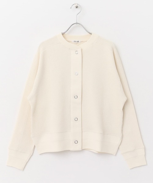 FORK&SPOON（フォークアンドスプーン）の「FORK&SPOON　ラゲットリブカーディガン（カーディガン/ボレロ・レディース・アイボリー/ネイビー・1）」の14枚目の写真