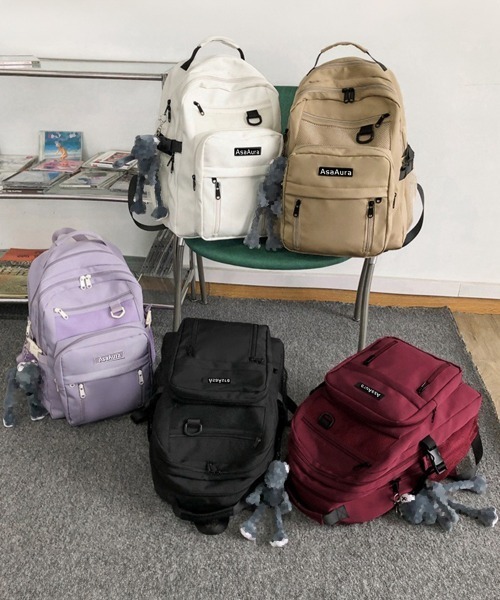 Miniministore（ミニミニストア）の「リュックサック男女兼用バックパック大容量（バックパック/リュック・レディース・ワインレッド/オフホワイト/ベージュ/ブラック/ラベンダー/ブラウン・FREE）」の16枚目の写真