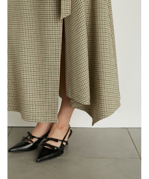 LILY BROWN（リリーブラウン）の「アシメドレープスカショーパン（その他パンツ・レディース・ベージュ/ブラック/チェック・0/1）」の7枚目の写真