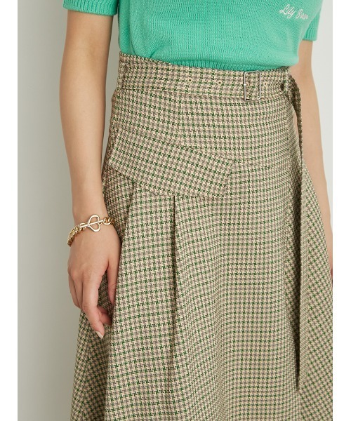 LILY BROWN（リリーブラウン）の「アシメドレープスカショーパン（その他パンツ・レディース・ベージュ/ブラック/チェック・0/1）」の8枚目の写真