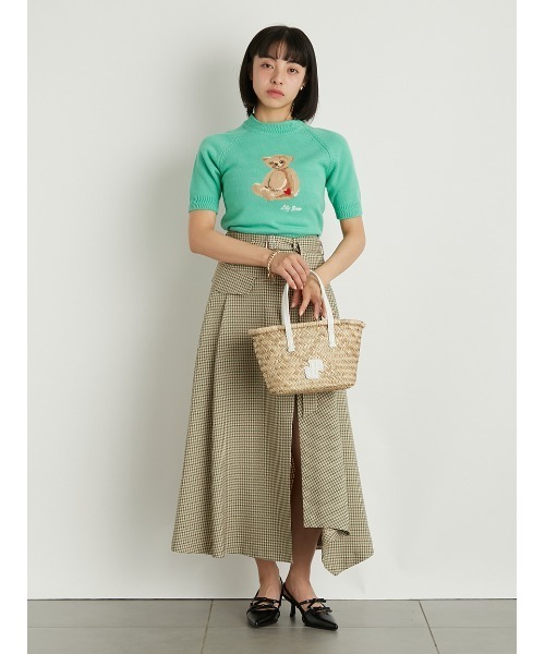 LILY BROWN（リリーブラウン）の「アシメドレープスカショーパン（その他パンツ・レディース・ベージュ/ブラック/チェック・0/1）」の13枚目の写真