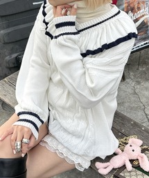 Alley by w closet | 【Alley】フリフリケーブルプルオーバー(ニット/セーター)