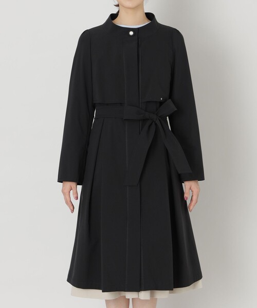 TO BE CHIC(トゥー ビー シック)の「タフタストレッチスタンドカラー コート(ステンカラーコート・レディース・ブラック・40/42)」の12枚目の写真