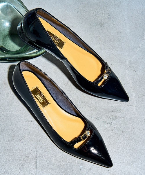 GRISE（グリーズ）の「GRISEポインテッドビジューツキメリージェーン（その他シューズ・レディース・ブラックミックス/アイボリー/ブルー系その他・23.5cm/24.5cm/22.5cm/23cm/22cm/24cm/25cm）」の3枚目の写真