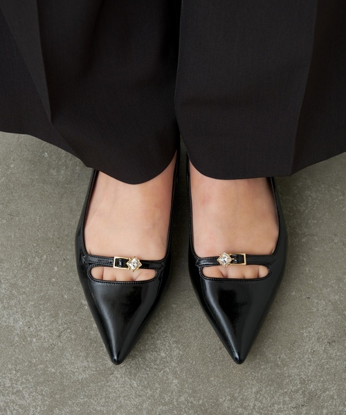 GRISE（グリーズ）の「GRISEポインテッドビジューツキメリージェーン（その他シューズ・レディース・ブラックミックス/アイボリー/ブルー系その他・23.5cm/24.5cm/22.5cm/23cm/22cm/24cm/25cm）」の12枚目の写真