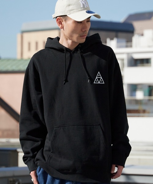 HUF（ハフ）の「HUF/ハフ HUF SET TT P/O HOODIE トリプルトライアングルロゴ フーディー パーカー（パーカー・メンズ・ブラック/ヘザーグレー・M/L/XL）」の2枚目の写真