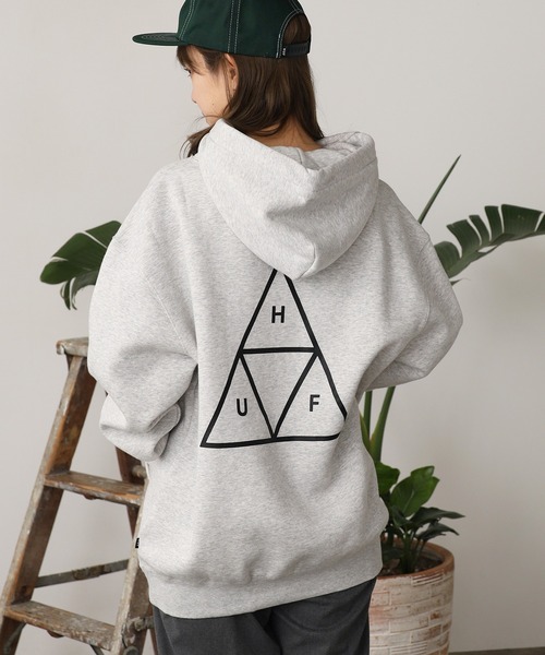 HUF（ハフ）の「HUF/ハフ HUF SET TT P/O HOODIE トリプルトライアングルロゴ フーディー パーカー（パーカー・メンズ・ブラック/ヘザーグレー・M/L/XL）」の7枚目の写真