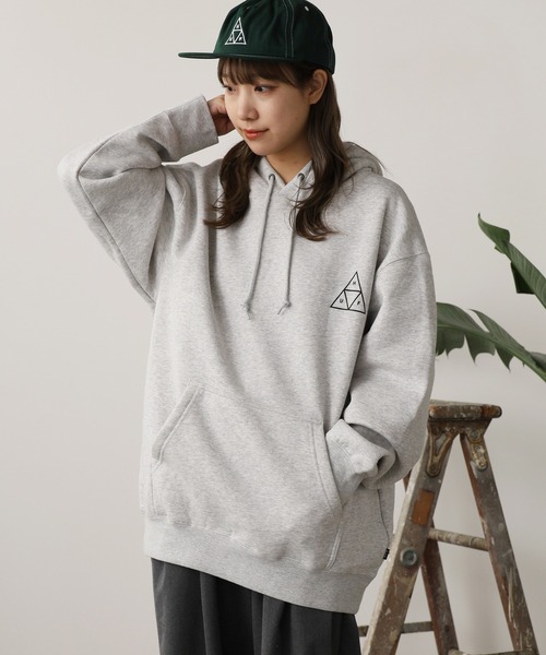 HUF（ハフ）の「HUF/ハフ HUF SET TT P/O HOODIE トリプルトライアングルロゴ フーディー パーカー（パーカー・メンズ・ブラック/ヘザーグレー・M/L/XL）」の6枚目の写真
