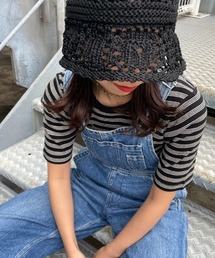 【VERY 8月号掲載】[MILLER/ミラー] 別注 配色 5分袖クルーネックTシャツ