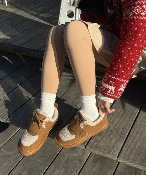 RiLi(リリ)の「ムートンスニーカー【RL】(スニーカー・レディース・ブラック/ブラウン・38/37)」の2枚目の写真