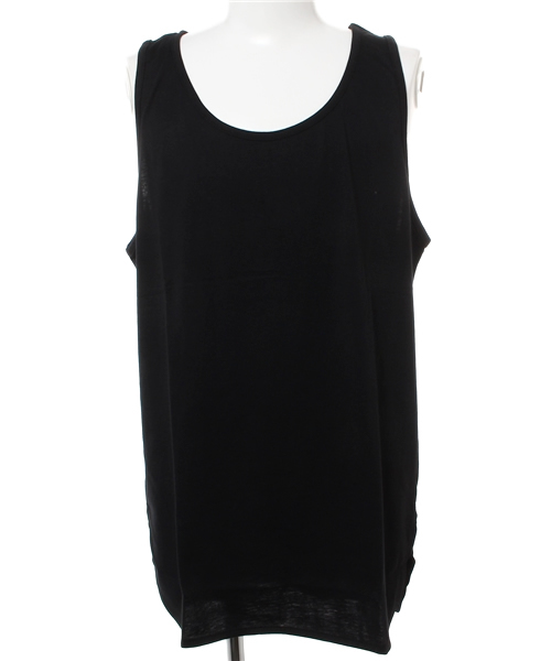 WEGO（ウィゴー）の「WEGO/ラウンドタンクトップ（タンクトップ・メンズ・ブラック/ホワイト・MEDIUM/LARGE）」の2枚目の写真