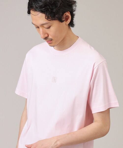 TAKEO KIKUCHI(タケオキクチ)の「【刺繍ロゴT】スムース ワンポイント Tシャツ(Tシャツ/カットソー・メンズ・ライトグレー/ベビーピンク/ホワイト/ブラック・03/04/01/02)」の11枚目の写真