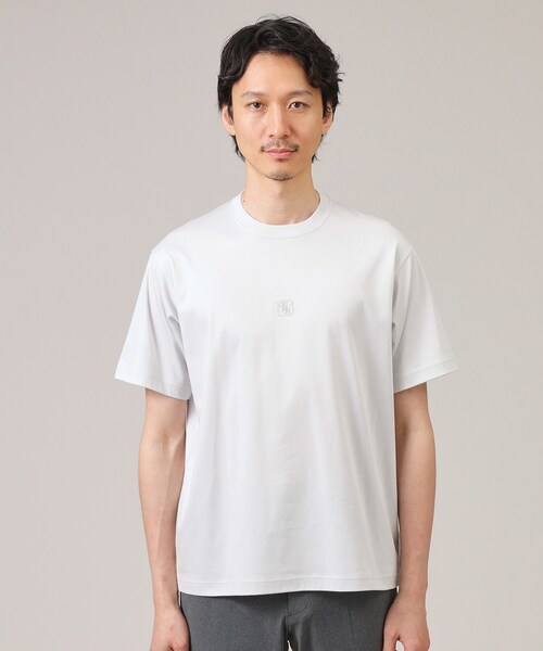 TAKEO KIKUCHI(タケオキクチ)の「【刺繍ロゴT】スムース ワンポイント Tシャツ(Tシャツ/カットソー・メンズ・ライトグレー/ベビーピンク/ホワイト/ブラック・03/04/01/02)」の22枚目の写真