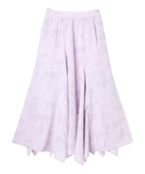 earth music&ecology（アースミュージックアンドエコロジー）の「ランダムイレヘムスカート（スカート・レディース・グレイッシュベージュ/アイボリー/パープル・M/S）」の14枚目の写真