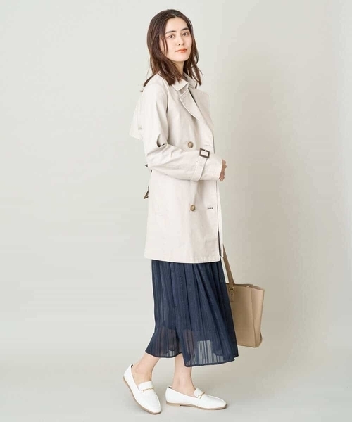 a.v.v（アーヴェヴェ）の「【マシンウォッシャブル】ベルテッドプリーツワンピース（ワンピース・レディース・ブルー/オレンジ/ネイビー・36/34/38/40/42）」の10枚目の写真