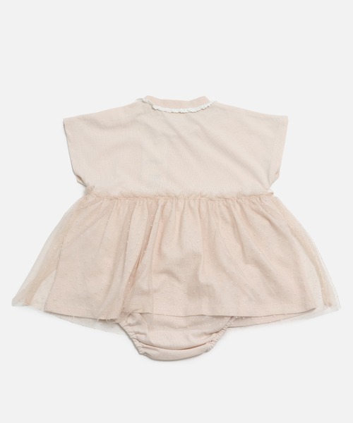 chil2（チルツー）の「チュール切り替え 半袖ロンパース（ロンパース・キッズ・ピンク/ブラック/サックスブルー/クリーム・70cm/80ｃｍ/90cm）」の16枚目の写真