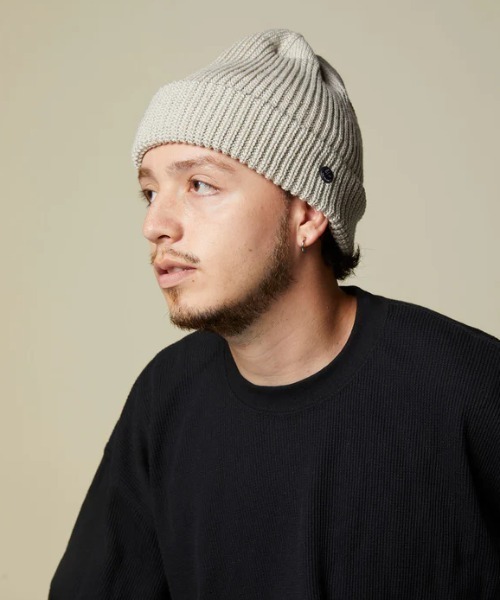 CPH（シーピーエイチ）の「CPH/シーピーエイチ/CUFF KNIT CAP / RIB KNIT（ニットキャップ/ビーニー・メンズ・ネイビー/ピンク/ベージュ・F）」の2枚目の写真