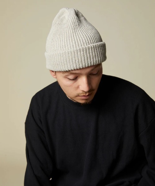 CPH（シーピーエイチ）の「CPH/シーピーエイチ/CUFF KNIT CAP / RIB KNIT（ニットキャップ/ビーニー・メンズ・ネイビー/ピンク/ベージュ・F）」の7枚目の写真
