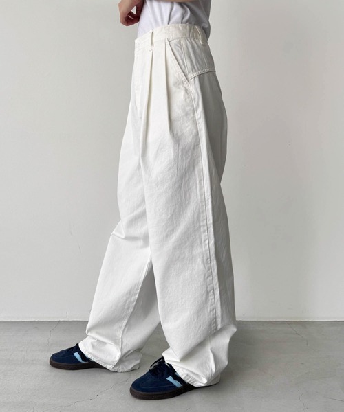 CANAL JEAN（キャナルジーン）の「El mar　コットンタックストレートパンツ（その他パンツ・レディース・ネイビー/ホワイト/ベージュ・SMALL/MEDIUM/LARGE）」の19枚目の写真