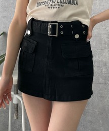 WEGO | WEGO/ベルト付き前ポケットスカパン(スカート)