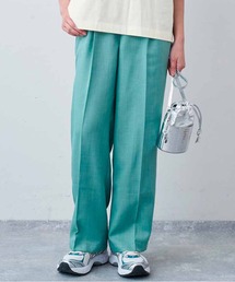リブ イン コンフォート きれい見えだけどらくちん 麻見え素材のイージーパンツ