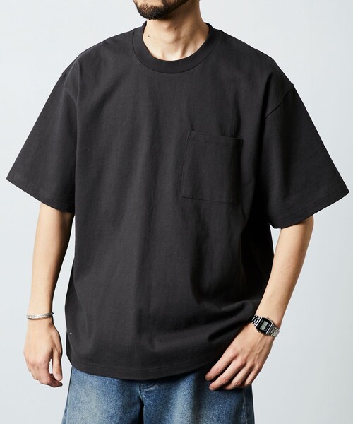 FREAK'S STORE(フリークスストア)の「FREAK’S STORE/フリークスストア HEAVY WEIGHT / ヘビーウェイト クルーネック ポケットTシャツ/ビックシルエット/10.5オンス(Tシャツ/カットソー・メンズ・ホワイト/その他9/イエロー/ベージュ/ブラック/ライトグレー/チャコールグレー・SMALL/LARGE/MEDIUM)」の8枚目の写真