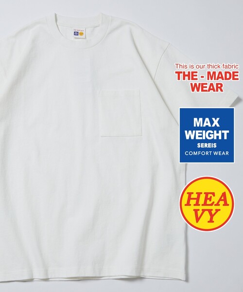 FREAK'S STORE(フリークスストア)の「FREAK’S STORE/フリークスストア HEAVY WEIGHT / ヘビーウェイト クルーネック ポケットTシャツ/ビックシルエット/10.5オンス(Tシャツ/カットソー・メンズ・ホワイト/その他9/イエロー/ベージュ/ブラック/ライトグレー/チャコールグレー・SMALL/LARGE/MEDIUM)」の2枚目の写真