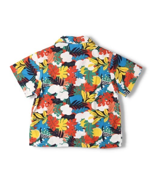 Moujonjon（ムージョンジョン）の「ボタニカル柄レーヨン半袖シャツ（シャツ/ブラウス・キッズ・ブルー/ピンク・90/100/110/120/130/140）」の4枚目の写真