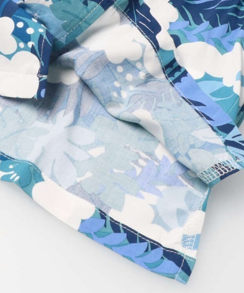 Moujonjon（ムージョンジョン）の「ボタニカル柄レーヨン半袖シャツ（シャツ/ブラウス・キッズ・ブルー/ピンク・90/100/110/120/130/140）」の7枚目の写真