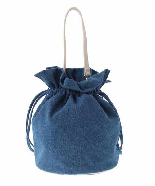 31 Sons de mode（トランテアン　ソン　ドゥ　モード）の「パールビジュー巾着バッグ（ハンドバッグ・レディース・ブラック/ダークインディゴブルー・フリー）」の8枚目の写真