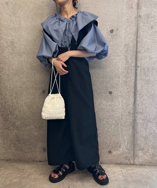 byYOUANCE（バイユアンス）の「ストライプフリルブラウス（シャツ/ブラウス・レディース・ブルー系その他4・MEDIUM）」の9枚目の写真