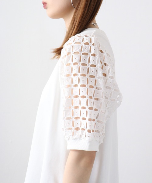 セール】Eglantine 袖ﾚｰｽｶｯﾄｿｰ（Tシャツ/カットソー